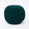 Round Knitted pouffe