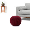 Round Knitted pouffe