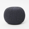 Round Knitted pouffe