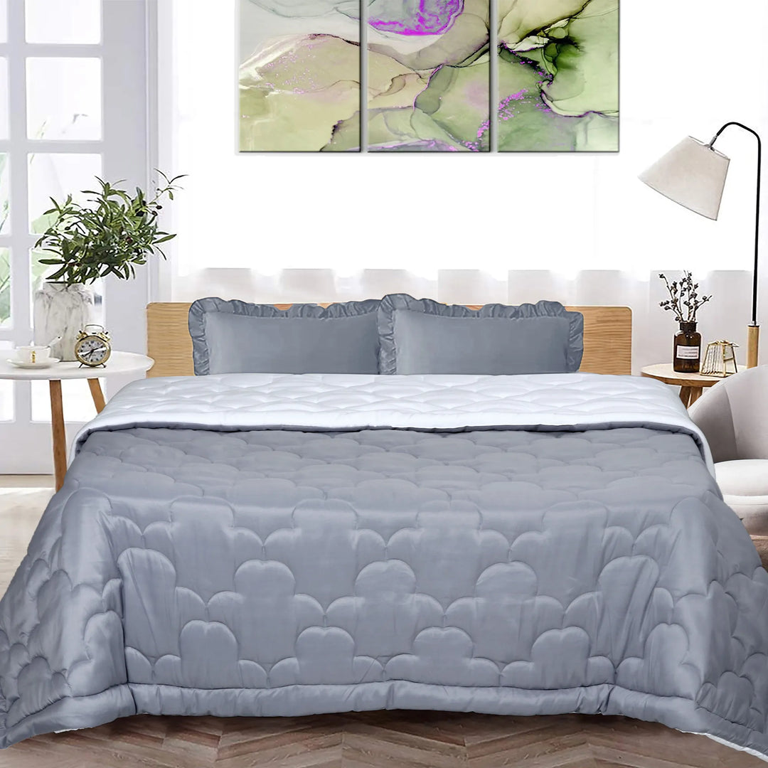 COOL FINISH PREMIUM 120 GSM - SOLID REVERSIBLE SUMMER TOUCH AC COMFORTER & LIGHT WEIGHT DUVET