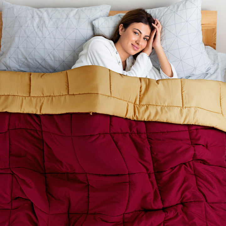 REVERSIBLE SUMMER TOUCH AC COMFORTER LIGHT WINTER DUVET 120GSM