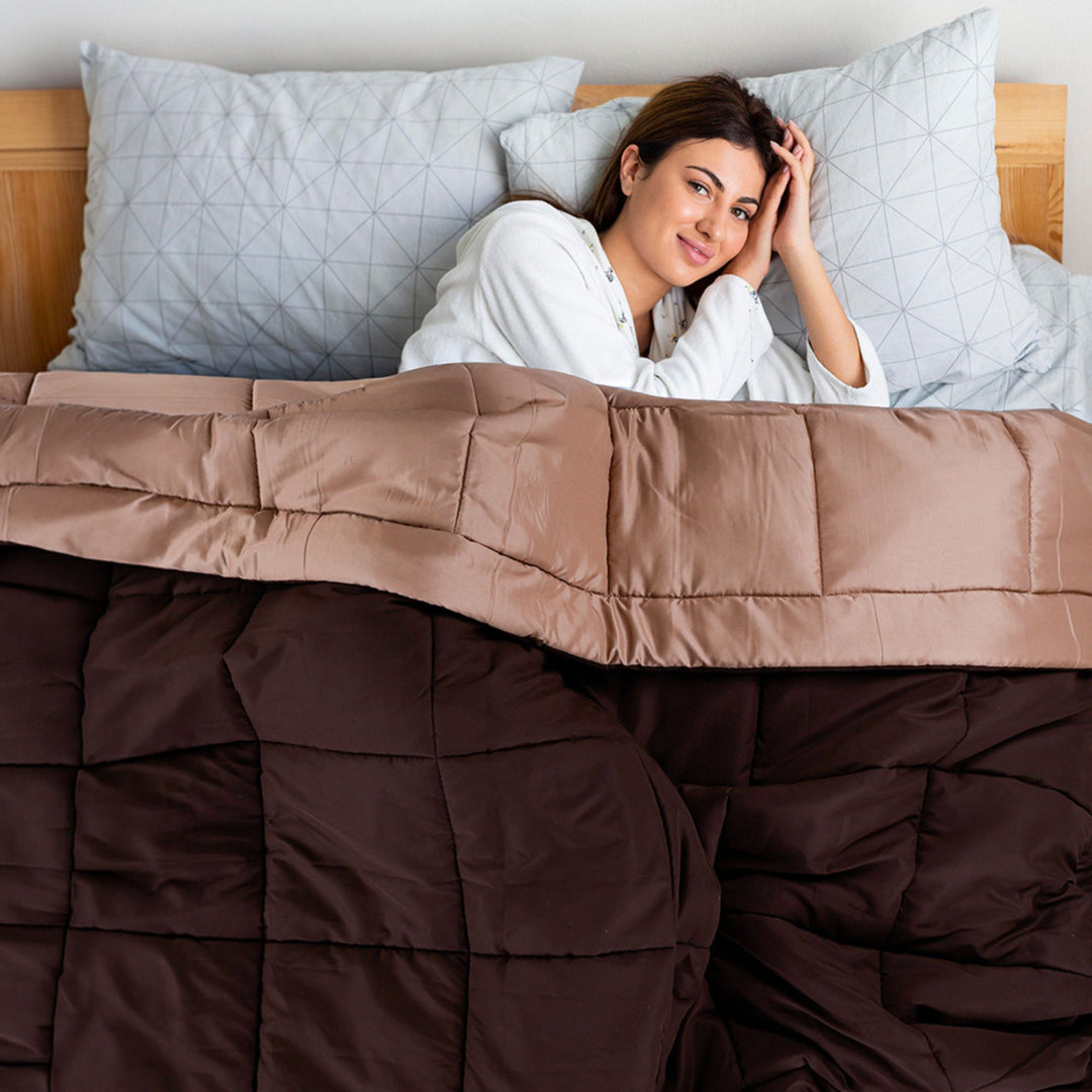 REVERSIBLE SUMMER TOUCH AC COMFORTER LIGHT WINTER DUVET 120GSM