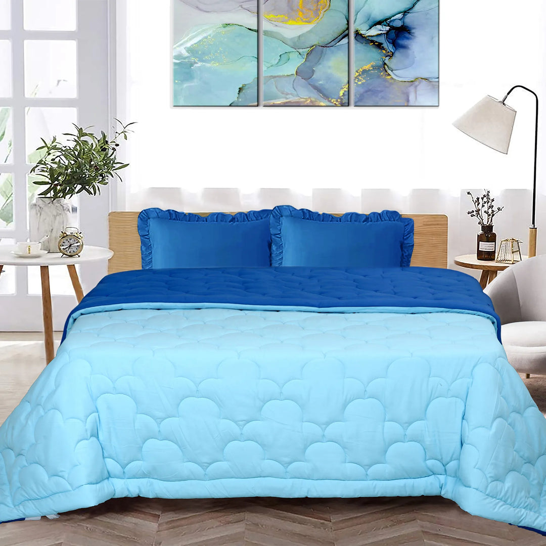 COOL FINISH PREMIUM 120 GSM - SOLID REVERSIBLE SUMMER TOUCH AC COMFORTER & LIGHT WEIGHT DUVET