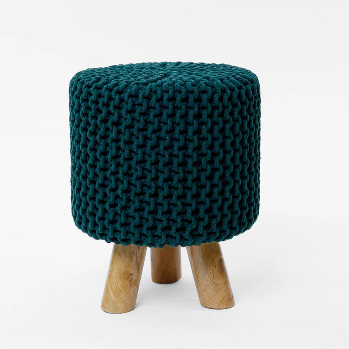 Tall Knitted Footstool