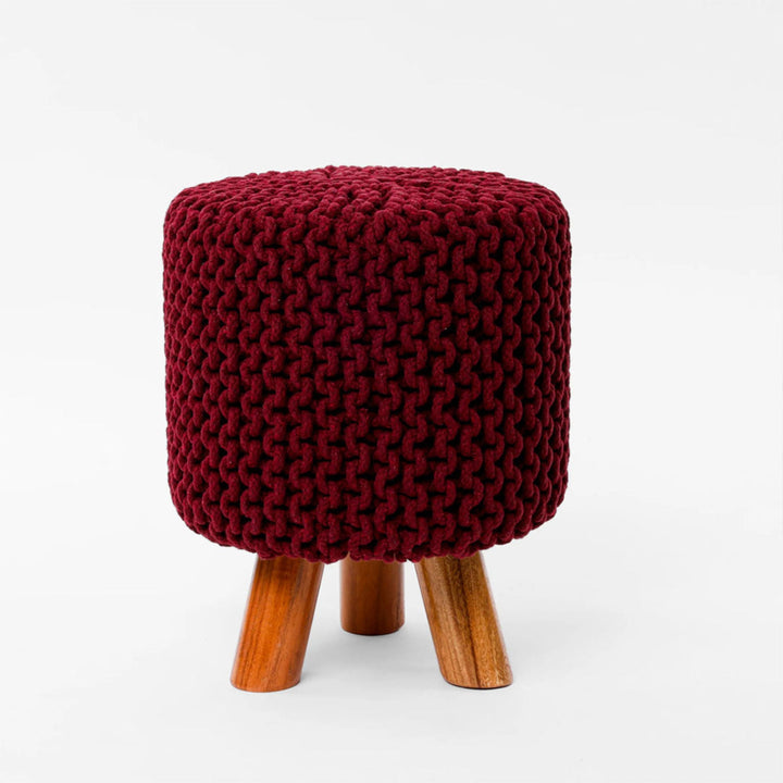 Tall Knitted Footstool