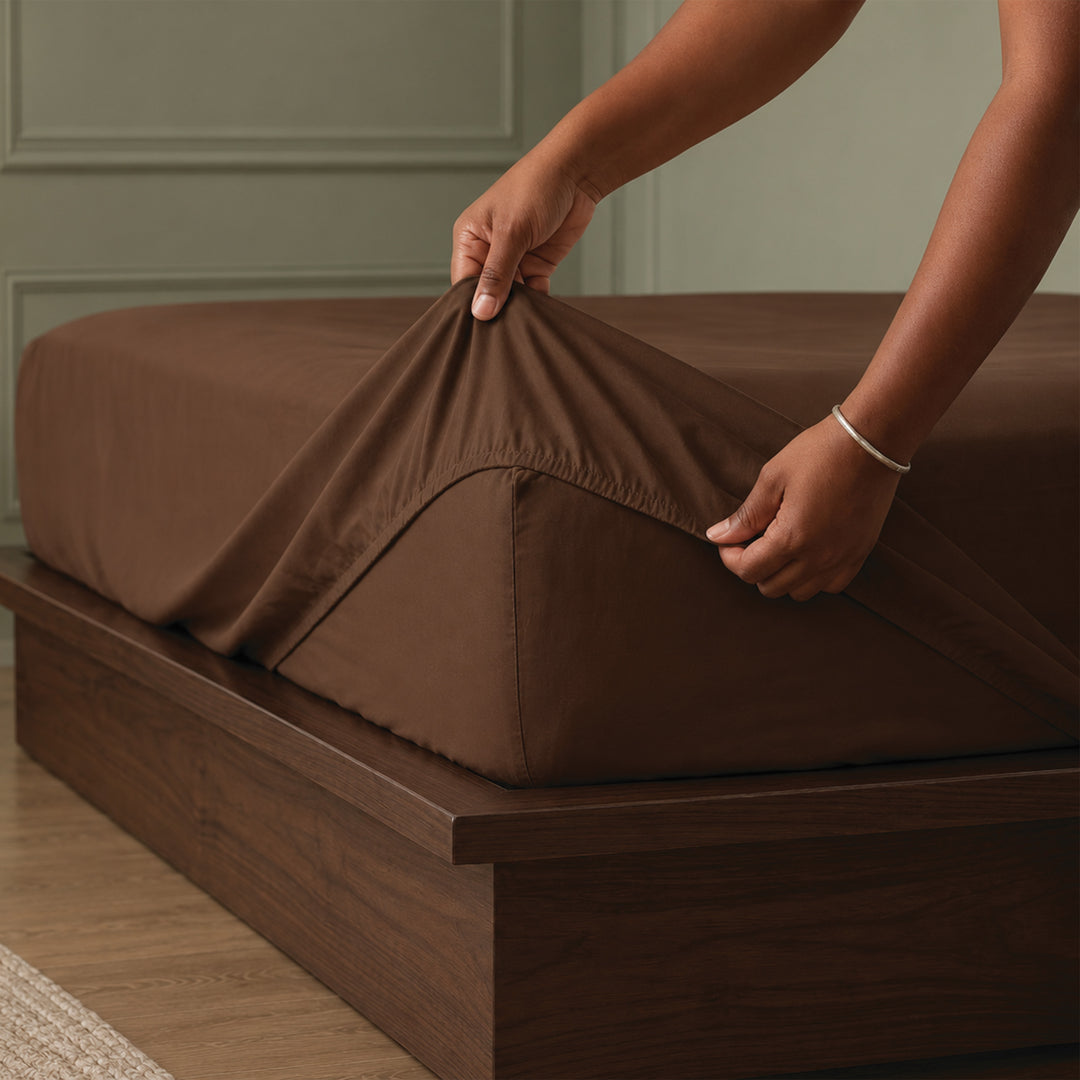 High Living - 300 TC Egyptian Cotton Fitted Bed Sheets