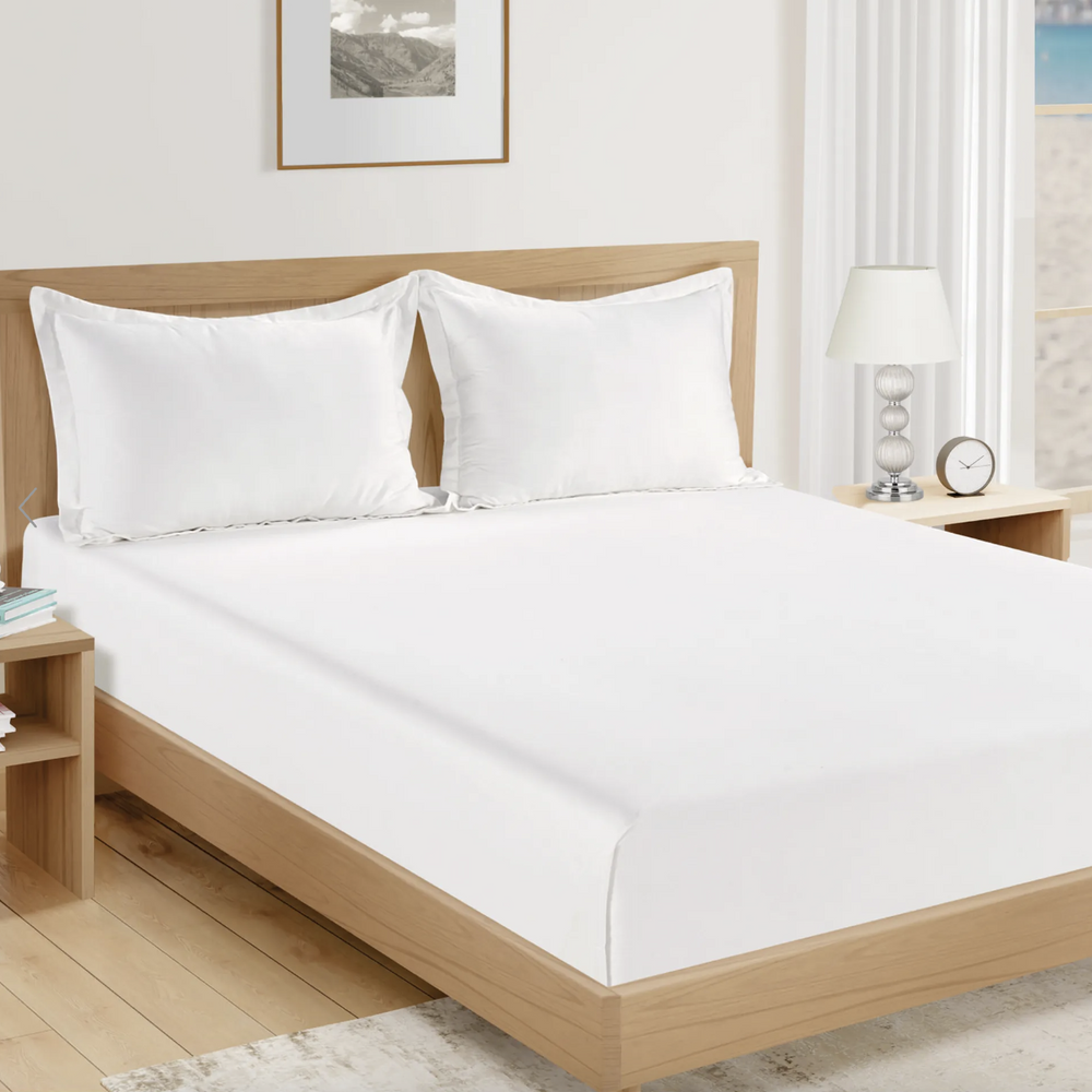 PLEASURE 210TC 1CM SATIN STRIPE / PLAIN BED SHEETS