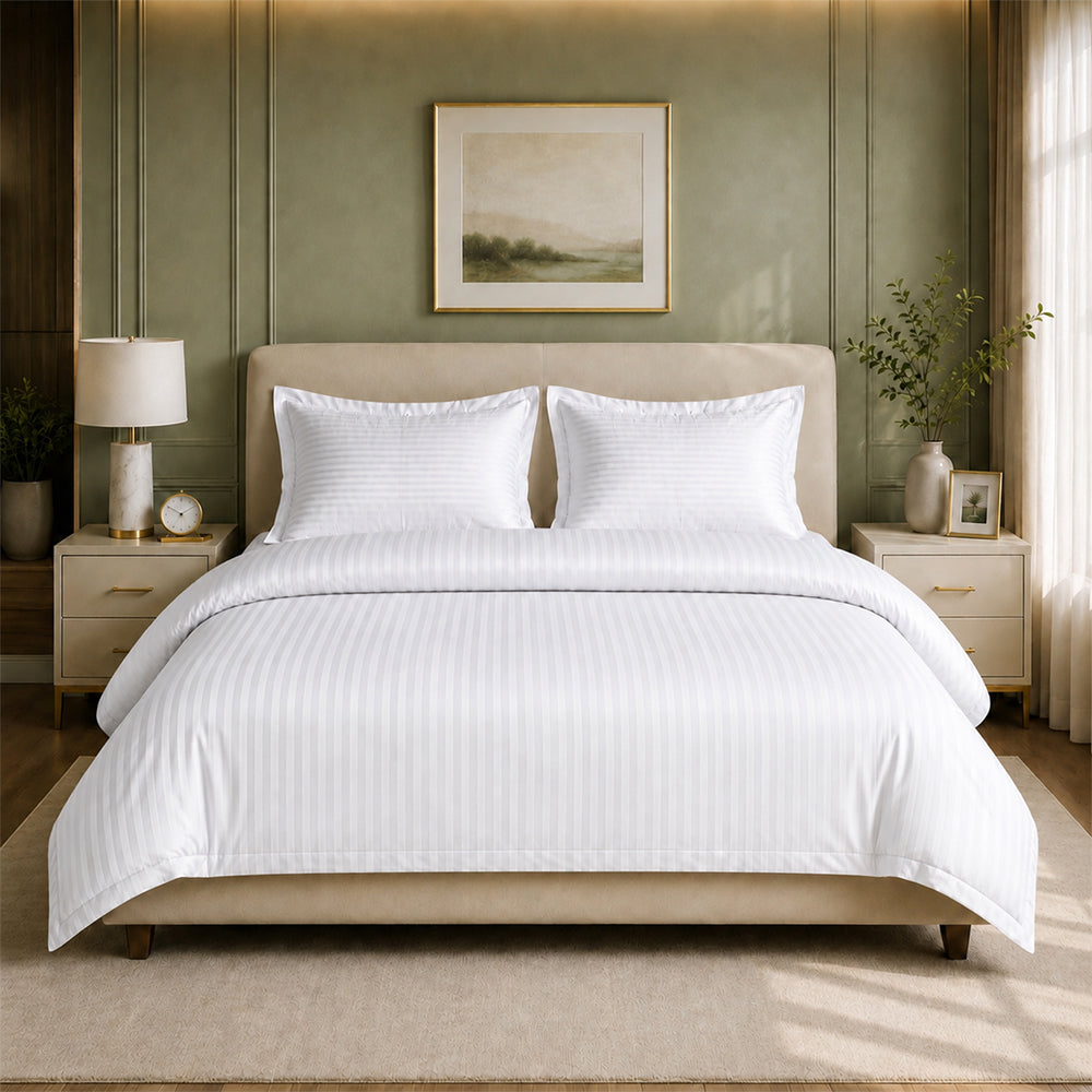 The Essence  - 350 TC Satin Stripe Duvet Covers
