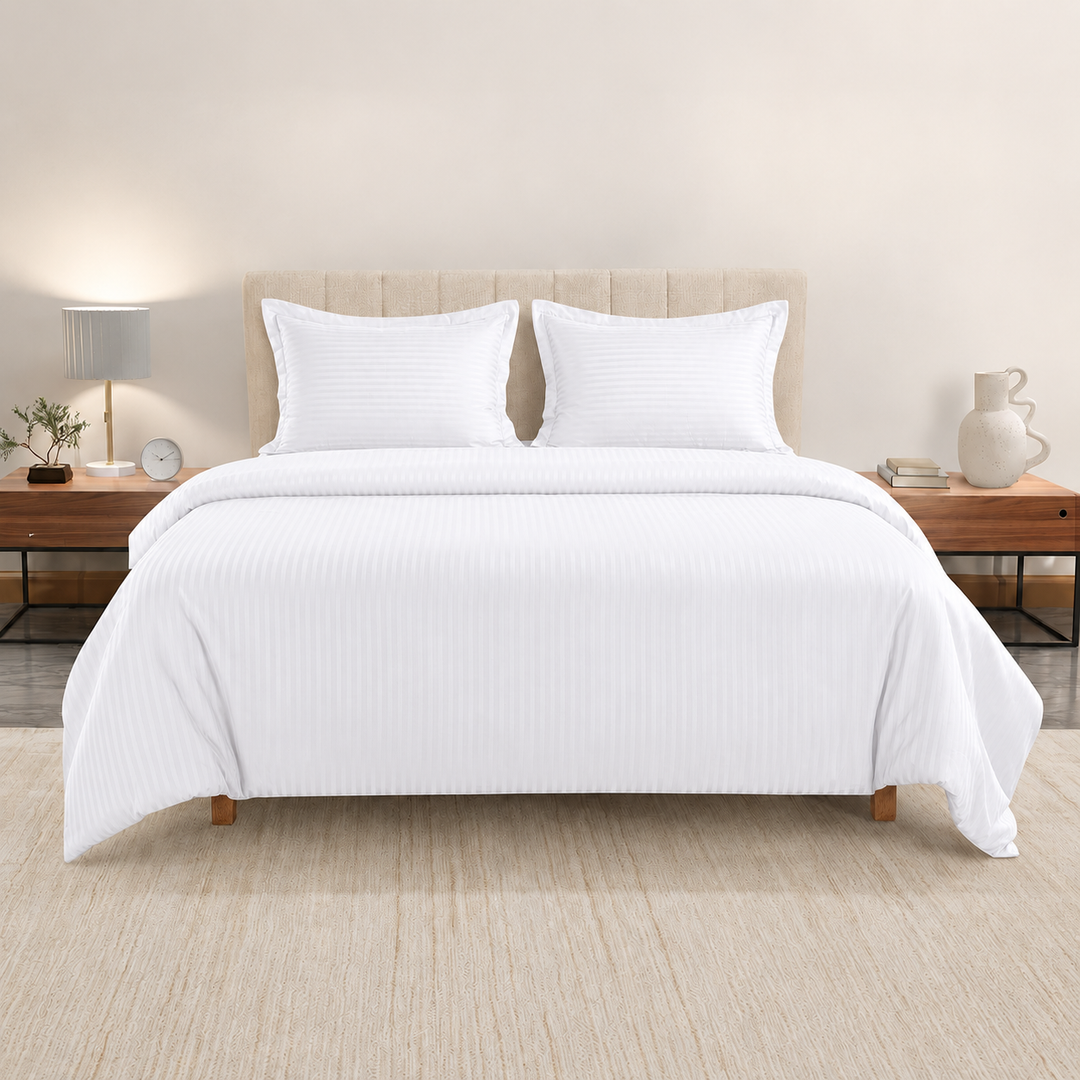 High Living - 300TC 1cm Satin Stripe Duvet Covers