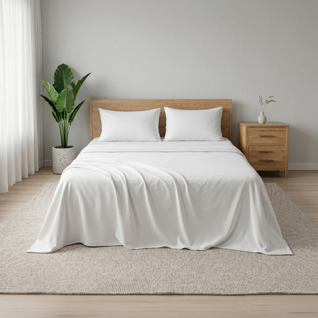 Earth & Elegance  - 450 TC Mercerised Egyptian Cotton Flat Bed Sheets