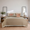 Dune Harmony Mulmul Bed Spread with Embroidered Cushion Covers