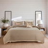 Dune Harmony Mulmul Bed Spread with Embroidered Cushion Covers
