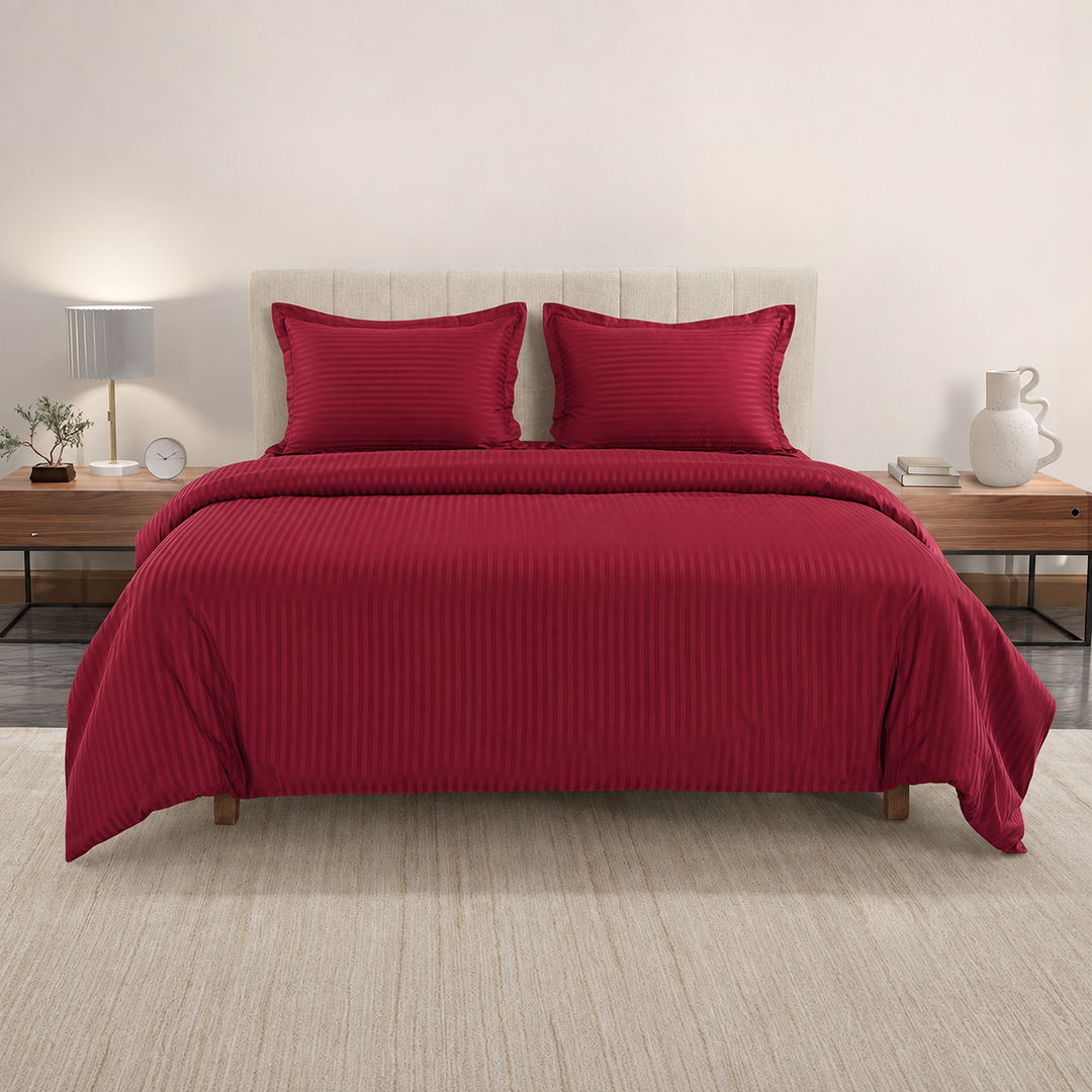 High Living - 300TC 1cm Satin Stripe Duvet Covers
