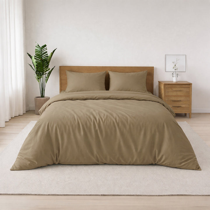 LAP OF LUXURY - 400TC 1CM SATIN STRIPE / PLAIN DUVET COVERS