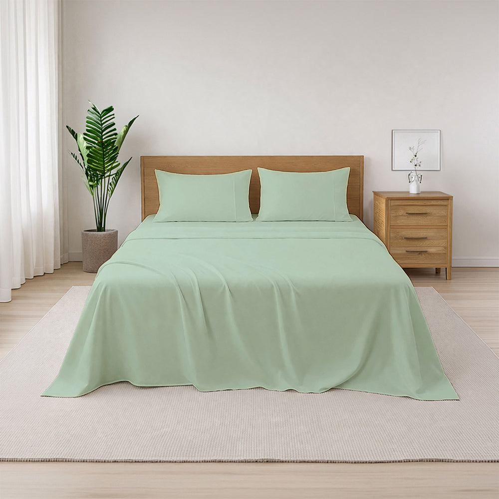 LAP OF LUXURY - 400TC 1CM SATIN STRIPE / PLAIN BED SHEET SETS