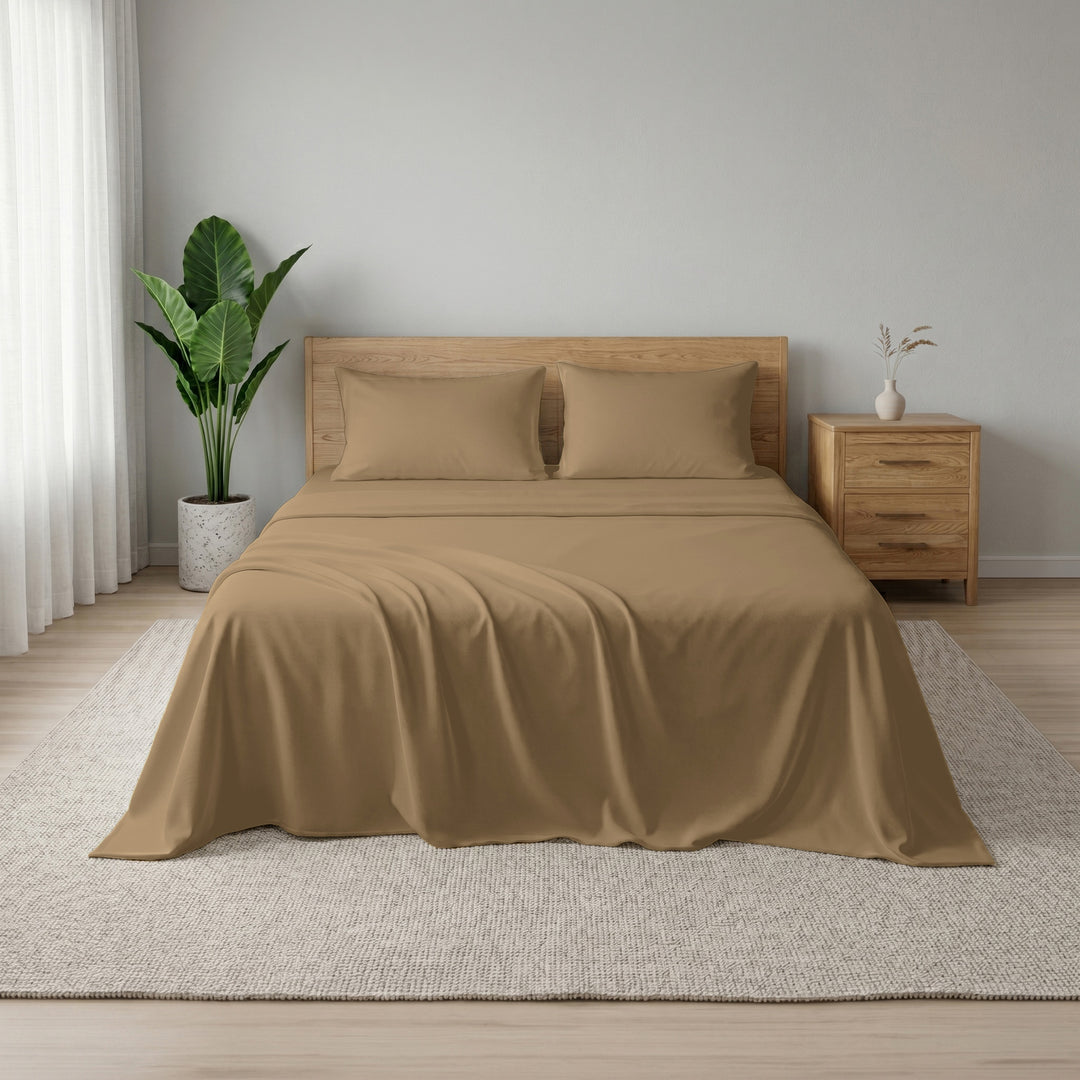 Earth & Elegance  - 450 TC Mercerised Egyptian Cotton Flat Bed Sheets