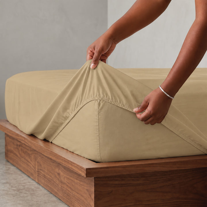 Earth & Elegance  - 450 TC Mercerised Egyptian Cotton Fitted Bed Sheets