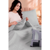 Silver Cloud Elan Mulmul Bed Spread with Embroidered Cushion Covers